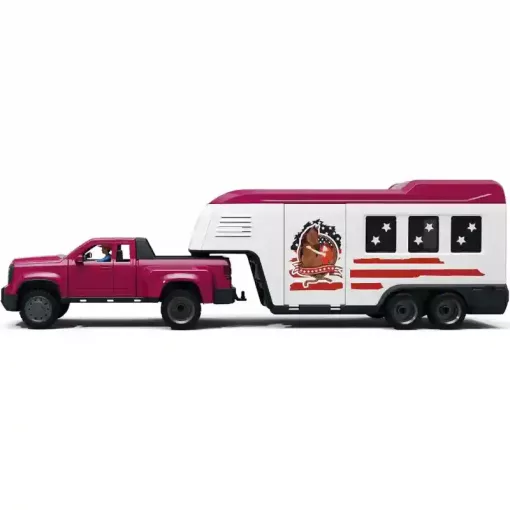 Schleich 42705 Lószállító terepjáróval és lovakkal
