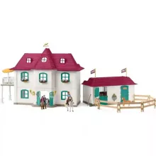Schleich 42706 Hannah családi háza lovardával és lovakkal (csomagolássérült-új)