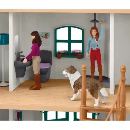 Schleich 42706 Hannah családi háza lovardával és lovakkal (csomagolássérült-új)