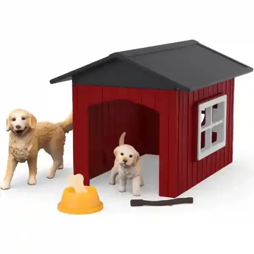 Schleich 42722 Kutyaház Golden retriever kutyákkal