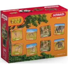 Schleich 42736 Ázsia vadállatai válogatás (kiselefánt, óriáspanda, orangután, tigriskölyök)