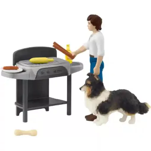 Schleich 42754 Grillezés Tom-mal és kutyájával