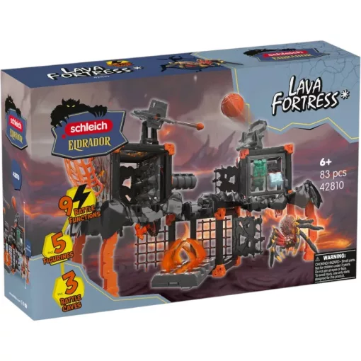 SCHLEICH 42810 BattleCave interaktív lávaerőd figurákkal