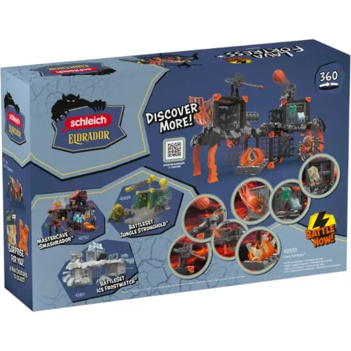 SCHLEICH 42810 BattleCave interaktív lávaerőd figurákkal
