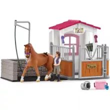 Schleich 72177 Lómosó és istálló hannoveri kancával