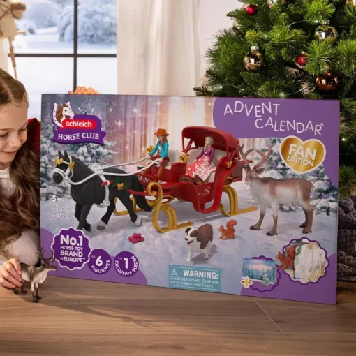 SCHLEICH 99179 Karácsonyi szánkózás nagy adventi kalendárium, naptár