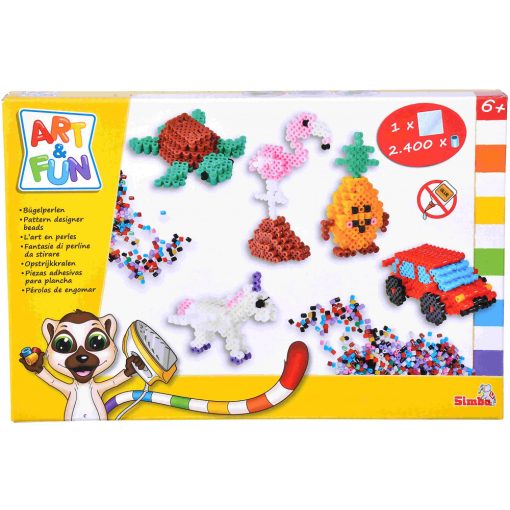 Simba Toys Art & Fun - 2400 darabos vasalható gyöngykészlet 3D mintákkal