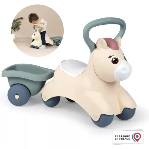 Smoby Póniló bébitaxi utánfutóval