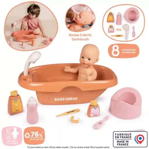 Smoby Baby Nurse babakád kiegészítőkkel játékbabáknak