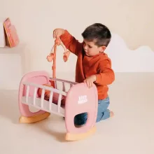 Smoby Baby Nurse bölcső kiságyforgóval játékbabáknak