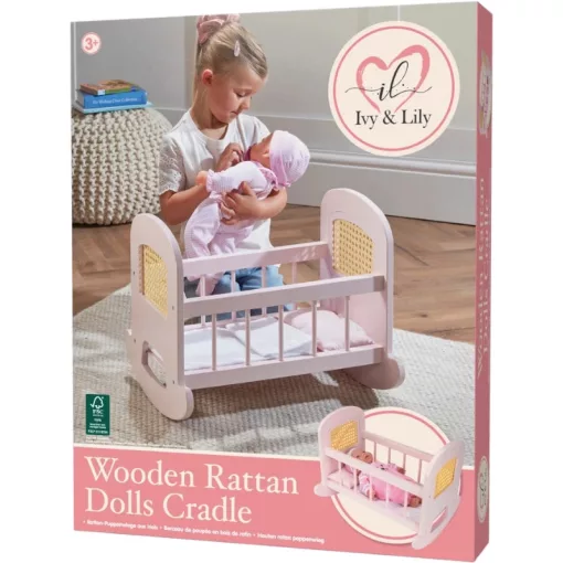 Ivy & Lily fa bölcső játékbabáknak