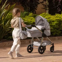 Ivy & Lily 2 az 1-ben premium összecsukható fémvázas babakocsi játékbabáknak