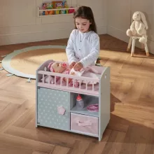 Ivy & Lily fa szekrényes kiságy játékbabáknak