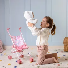 Ivy & Lily összecsukható fémvázas babakocsi játékbabáknak