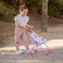 Ivy & Lily összecsukható fémvázas babakocsi játékbabáknak