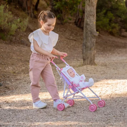 Ivy & Lily összecsukható fémvázas babakocsi játékbabáknak