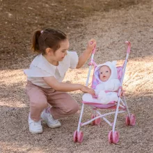 Ivy & Lily összecsukható fémvázas babakocsi játékbabáknak