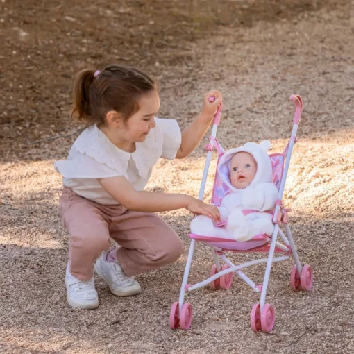 Ivy & Lily összecsukható fémvázas babakocsi játékbabáknak