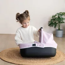 Smoby Maxi-Cosi 3 az 1-ben rózsaszín fémvázas babakocsi játékbabáknak