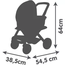 Smoby Maxi-Cosi 3 az 1-ben rózsaszín fémvázas babakocsi játékbabáknak