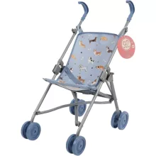Ivy & Lily összecsukható fémvázas kék babakocsi játékbabáknak