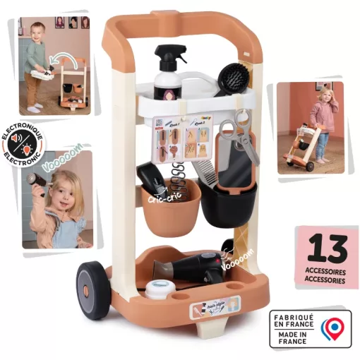 Smoby Gurulós fodrászkocsi kiegészítőkkel