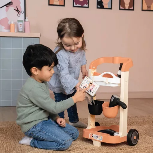Smoby Gurulós fodrászkocsi kiegészítőkkel