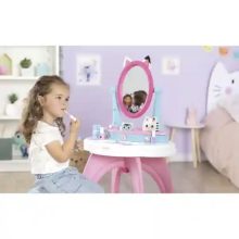 Smoby Gabi babaháza pipereasztal székkel, Gabby's Dollhouse, kozmetikai szett, asztal és szék