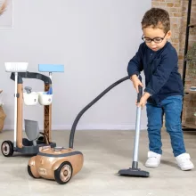 Smoby Rowenta játék gurulós takarítókocsi interaktív porszívóval