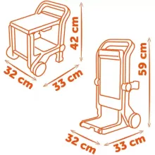 Smoby Black & Decker 3 az 1-ben játék szerelőkocsi szerszámosládával és szerszámokkal