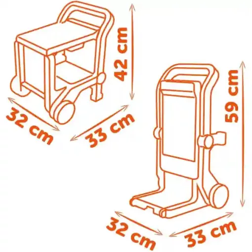 Smoby Black & Decker 3 az 1-ben játék szerelőkocsi szerszámosládával és szerszámokkal