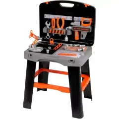   Smoby Black & Decker összecsukható játék szerelőasztal szerszámokkal bőröndben