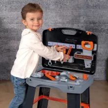 Smoby Black & Decker hordozható játék szerelőasztal szerszámokkal