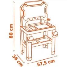 Smoby Black & Decker Bricolo játék szerelőasztal 78db kiegészítővel