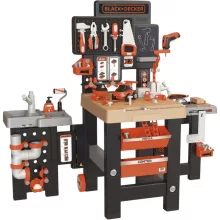 Smoby Black & Decker Mega Center játék szerelőasztal 113 kiegészítővel