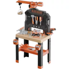   Smoby Black & Decker Bricolo Builder játék szerelőasztal daruval