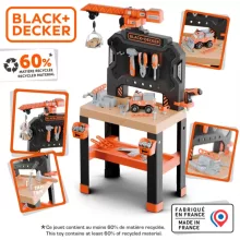 Smoby Black & Decker Bricolo Builder játék szerelőasztal daruval