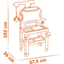 Smoby Black & Decker Bricolo Builder játék szerelőasztal daruval
