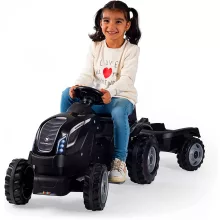 Smoby Farmer XL pedálos traktor utánfutóval - fekete