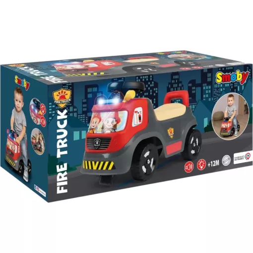 Smoby Interaktív tűzoltóautó bébitaxi tárolóval