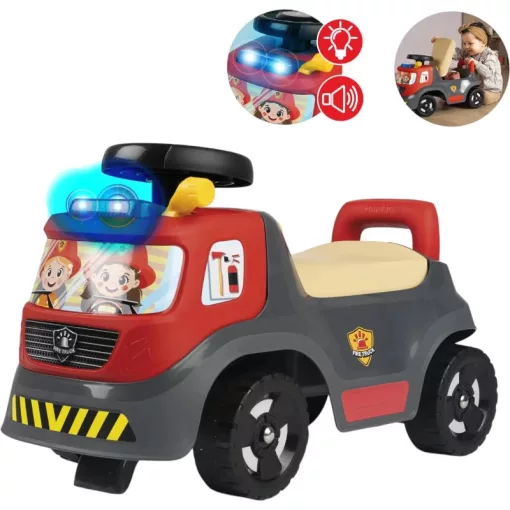 Smoby Interaktív tűzoltóautó bébitaxi tárolóval