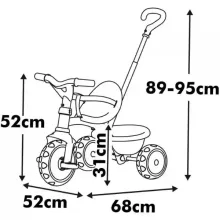 Smoby Be Move pedálos fém tricikli - rózsaszín