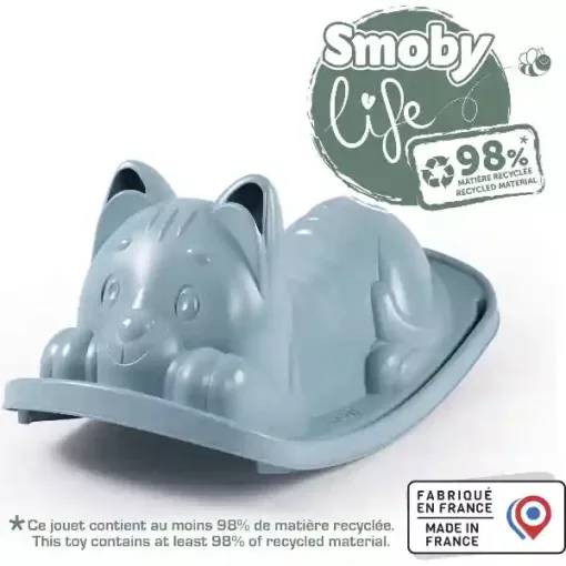 Smoby egyszemélyes cicás libikóka, kék