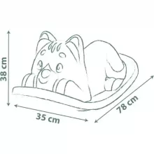 Smoby egyszemélyes cicás libikóka, kék