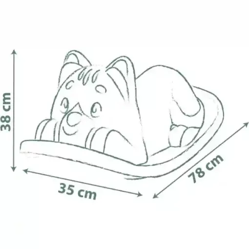 Smoby egyszemélyes cicás libikóka, kék