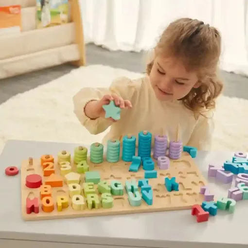 Squirrel Play 102 darabos fa szám- és betűtanuló játékkészlet