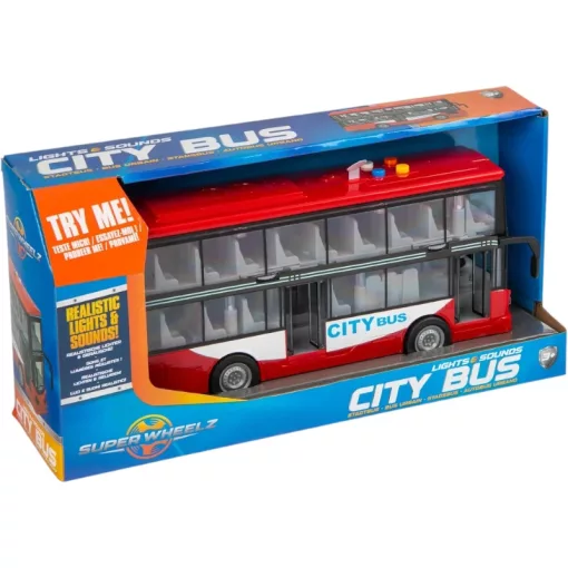 Super Wheelz interaktív emeletes busz fénnyel és hanggal