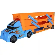 Super Wheelz autószállító kamion és pályaszett 3db kisautóval