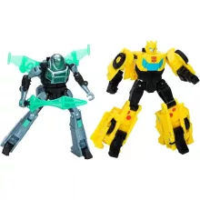 Hasbro Transformers: EarthSpark Cyber-Combiner - Űrdongó (Bumblebee) és Mo Malto robot akciófigurák