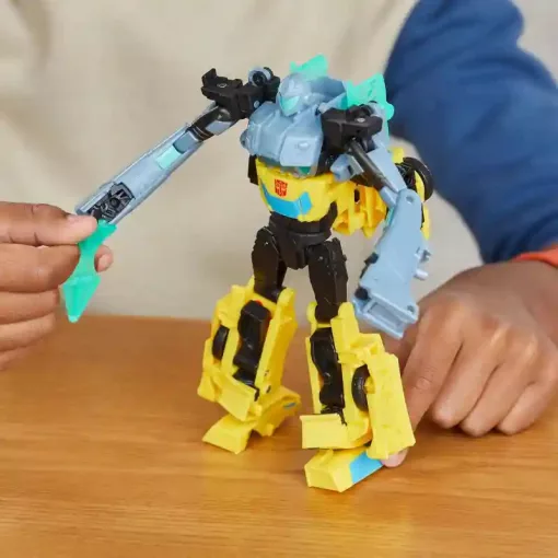 Hasbro Transformers: EarthSpark Cyber-Combiner - Űrdongó (Bumblebee) és Mo Malto robot akciófigurák
